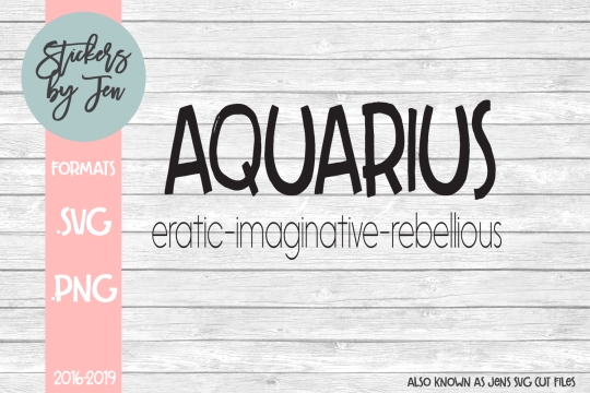 Aquarius SVG Cut File