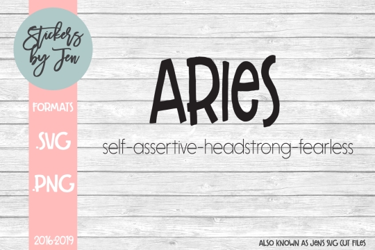 Aries SVG Cut File