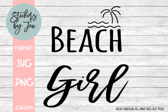 Beach Girl SVG Cut File