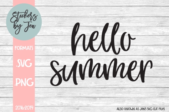 Hello Summer SVG Cut File 