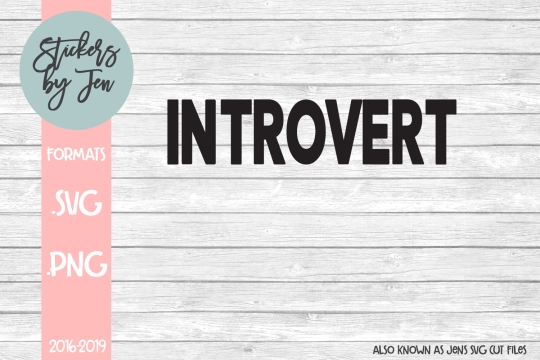 Introvert SVG Cut File