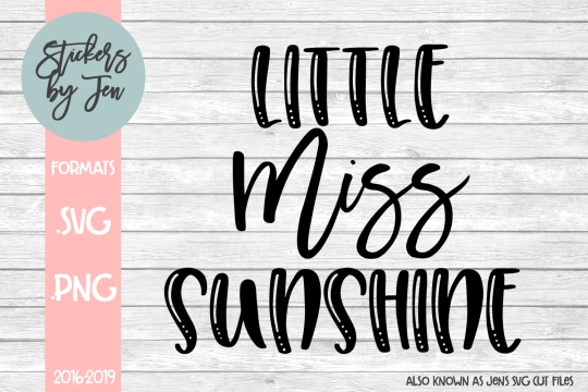 Little Miss Sunshine SVG Cut File